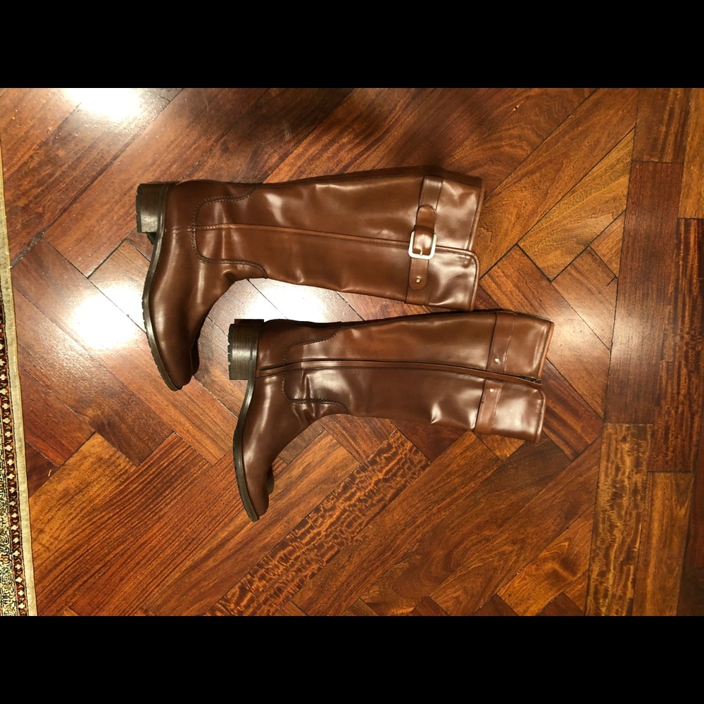 Colehaan knee high brown riding boots